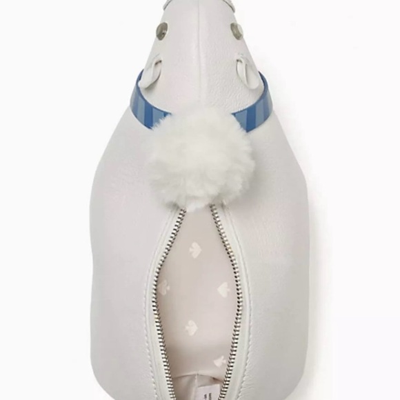 KATE SPADE ARCTIC FRIENDS POLAR BEAR CROSSBODY BAG Purse White Blue New - Picture 3 of 4